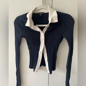Rag & Bone Navy Colorblock Cardigan